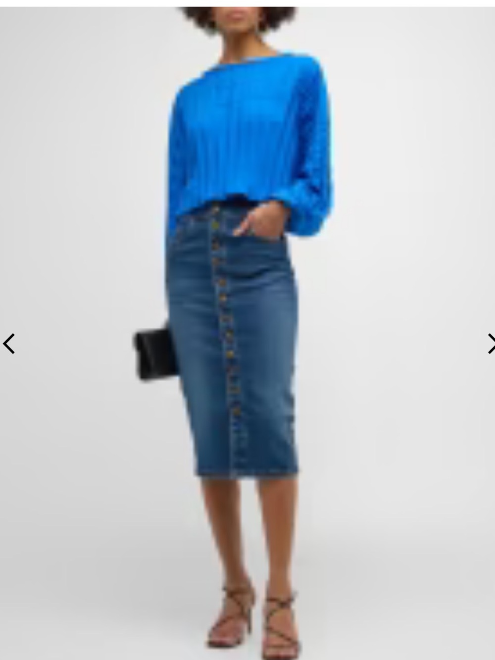 Ramy Brook Denim Button-Front skirt